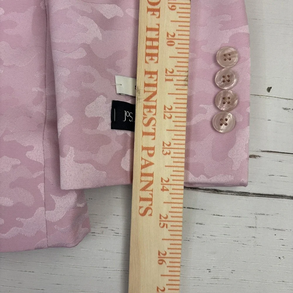Jos A Bank Tuxedo Dinner Jacket Mens 38S Pink Camouflage Slim Fit